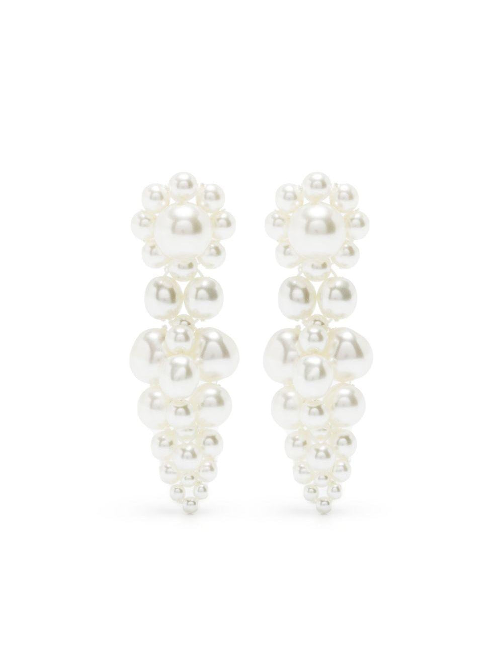Orecchini mini cluster in bianco Simone Rocha - donna 