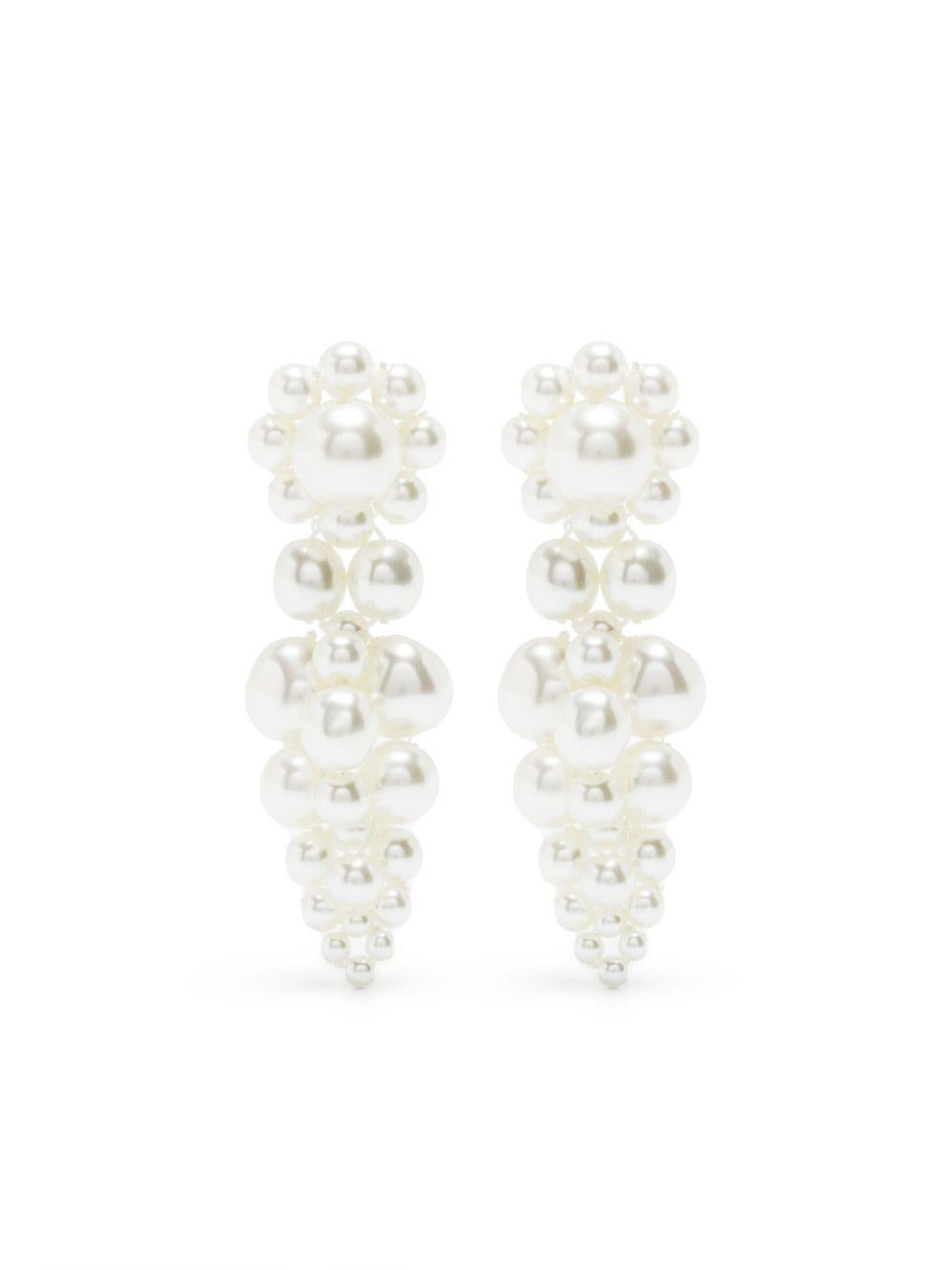 Orecchini mini cluster in bianco Simone Rocha - donna 