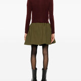 Cardigan con ricamo florele in bordeaux Shushu/tong - donna 