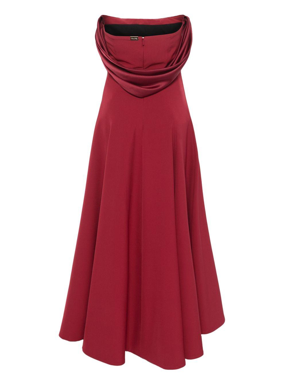 Abito midi Salma in borgogna Rhea Costa - donna 
