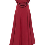Abito midi Salma in borgogna Rhea Costa - donna 