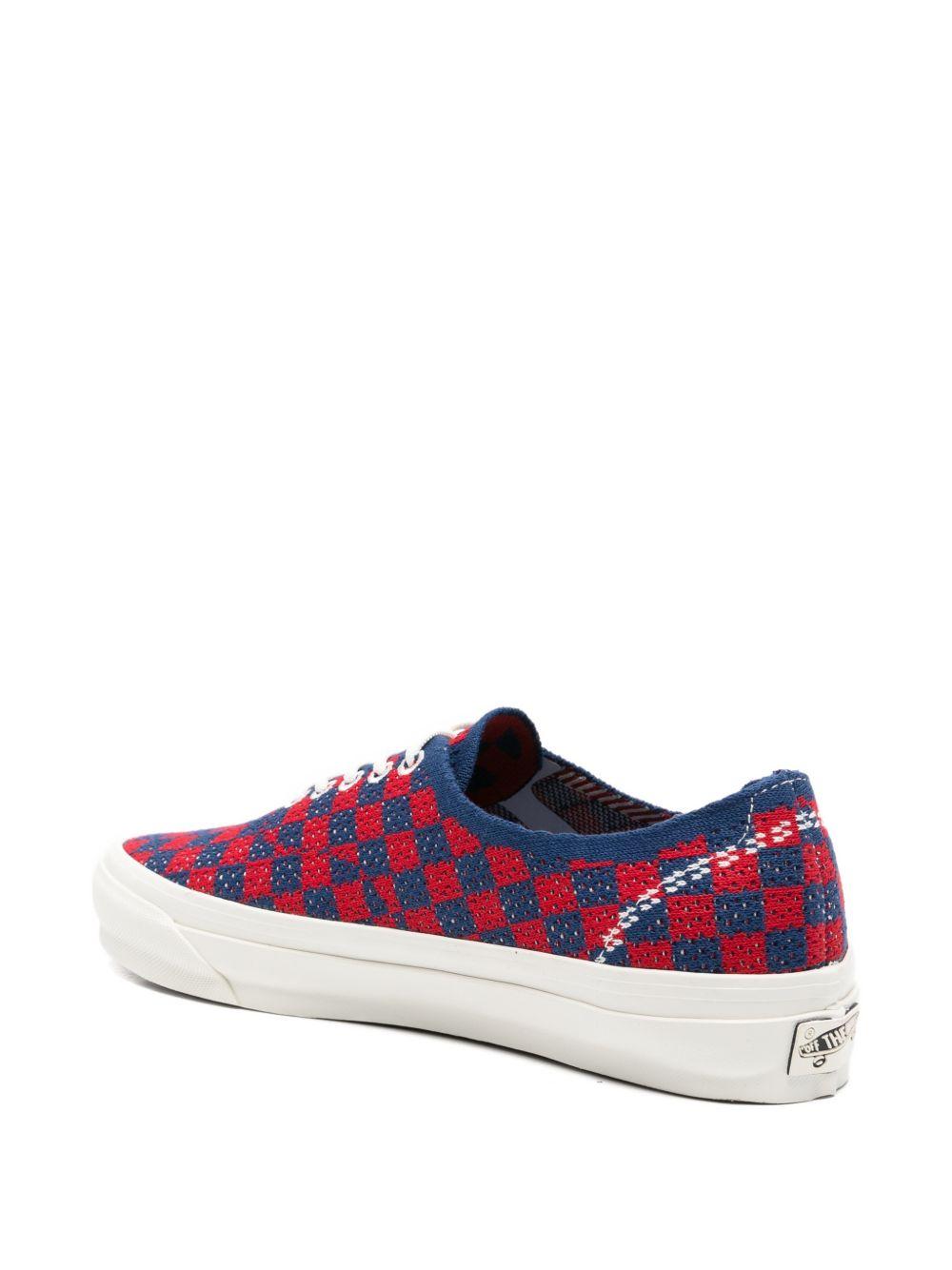 Sneakers LX Authentic 44 EK Punk Check in rosso e blu Vans - unisex 