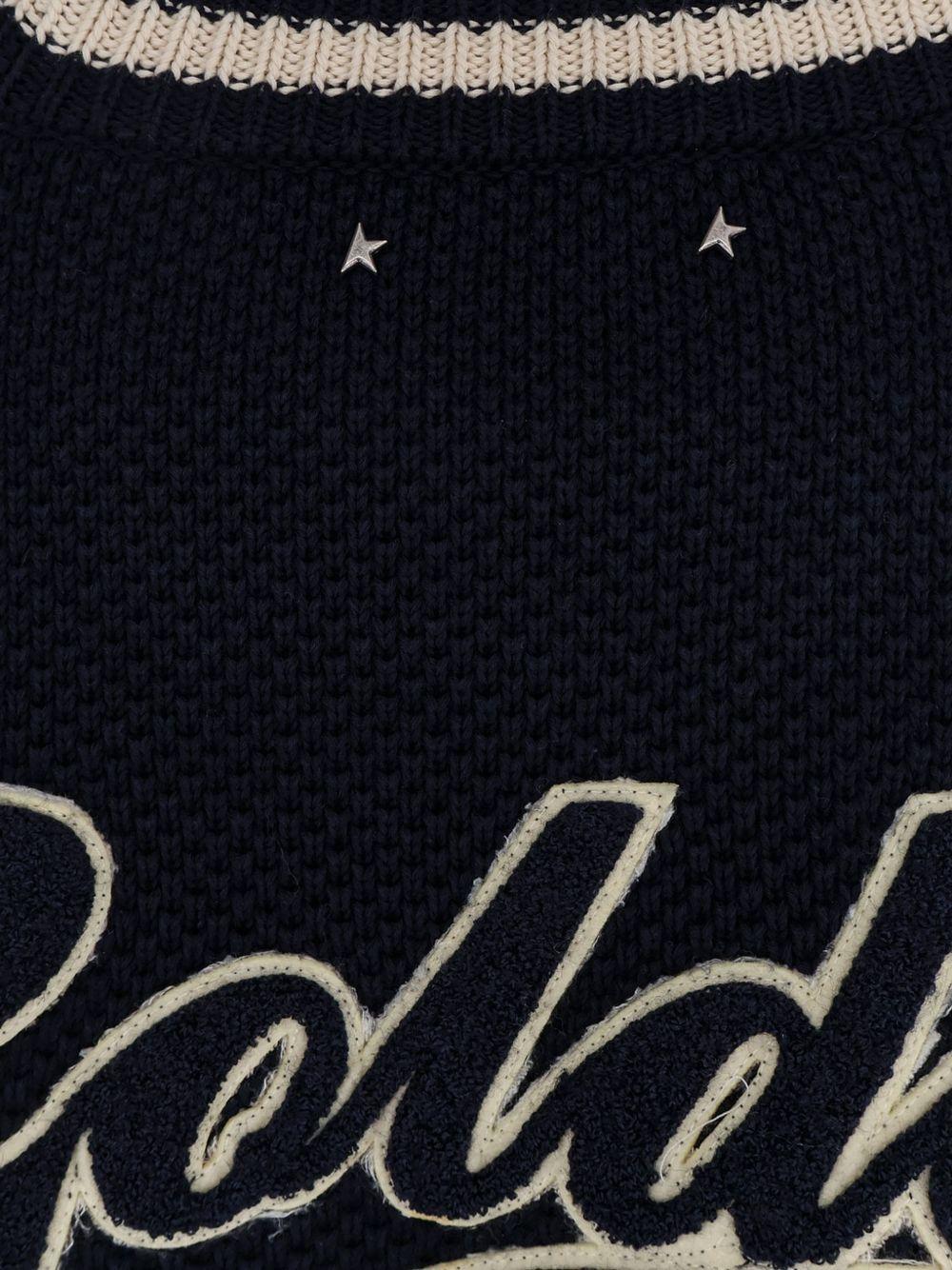 Maglione con logo in blu 