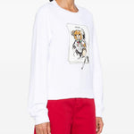 Felpa con stampa grafica in bianco Moschino - donna 