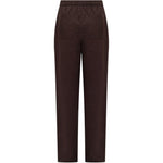 Pantaloni Melrose con ricamo in marrone Laneus - uomo 