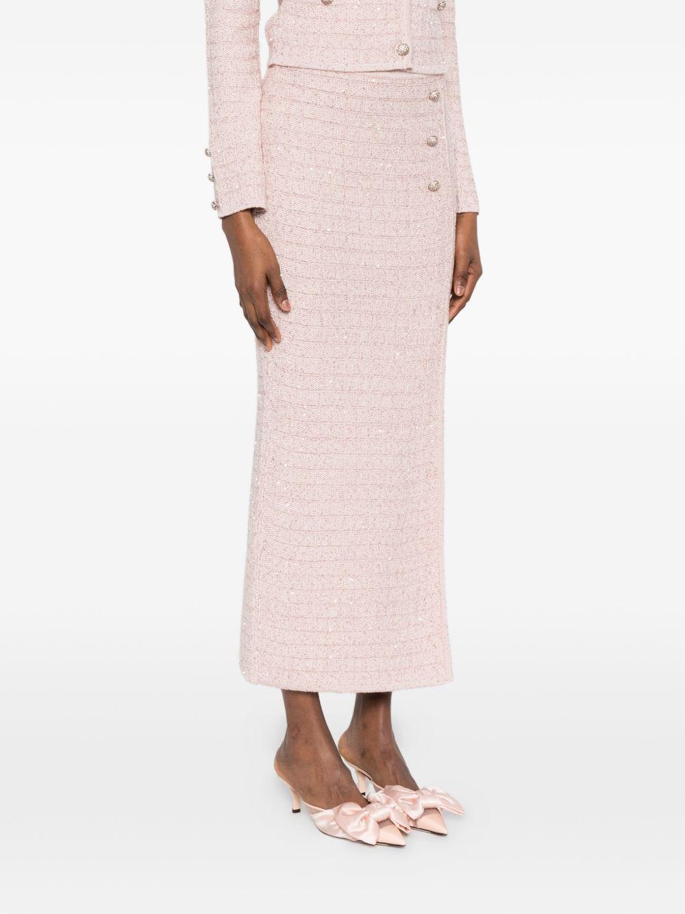 Gona midi con paillettes in rosa Alessandra rich - donna 