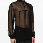 Top con bottoni sul retro in nero Rick owens - uomo 