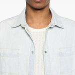 Camicia con taschino a toppa in blu Golden goose - uomo 