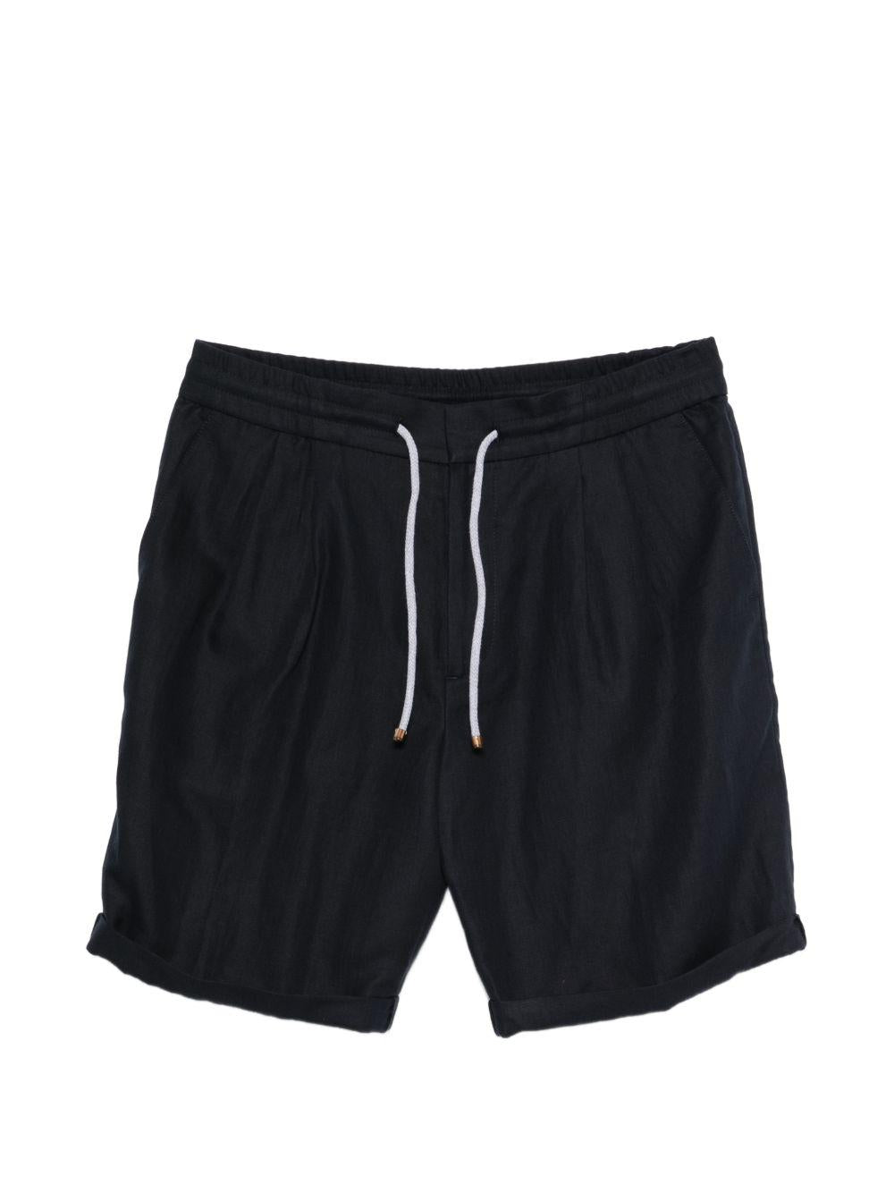 Pantaloncini con coulisse in blu Brunello cucinelli - uomo 