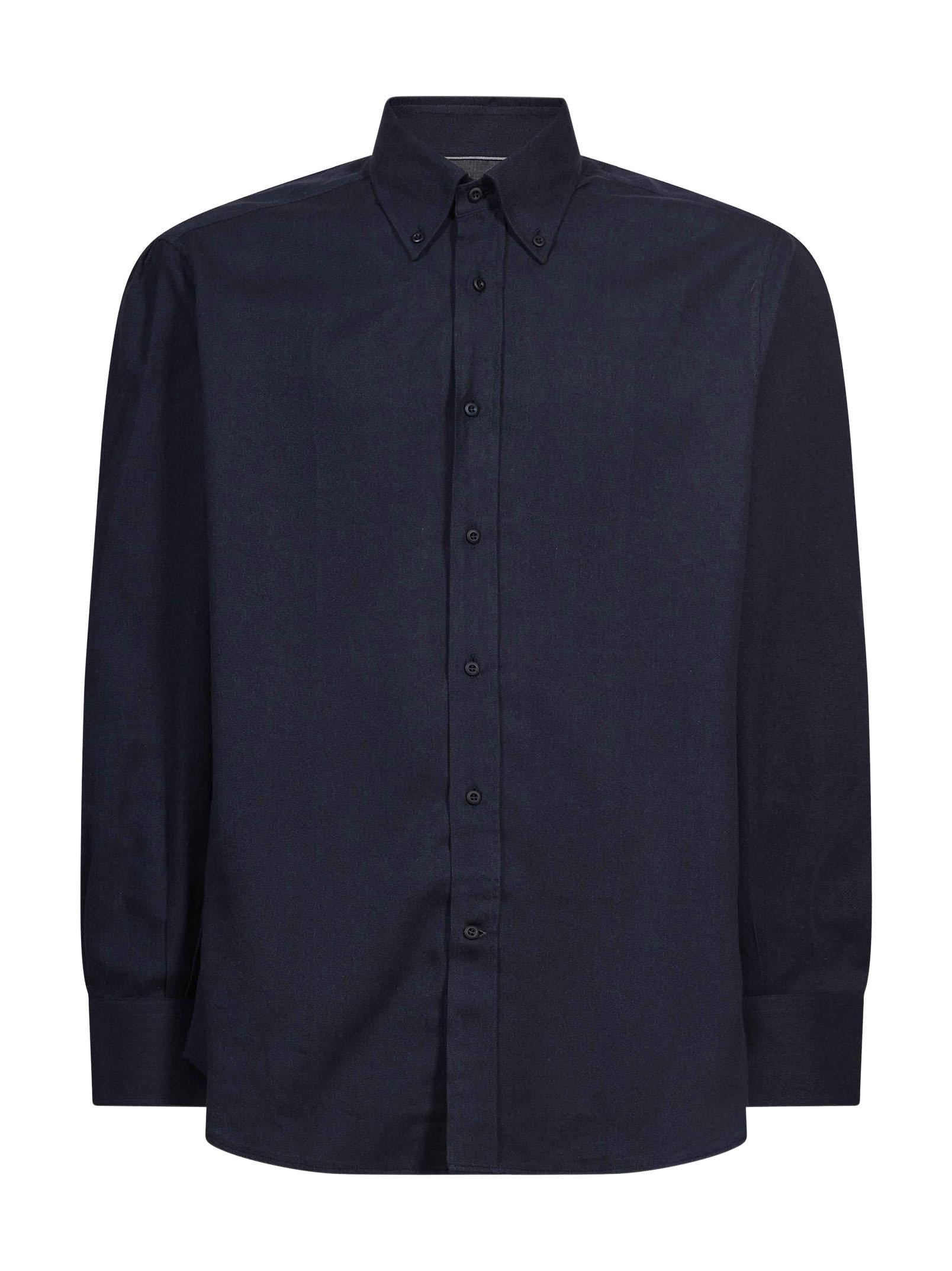 Camicia a maniche lunghe in blu 