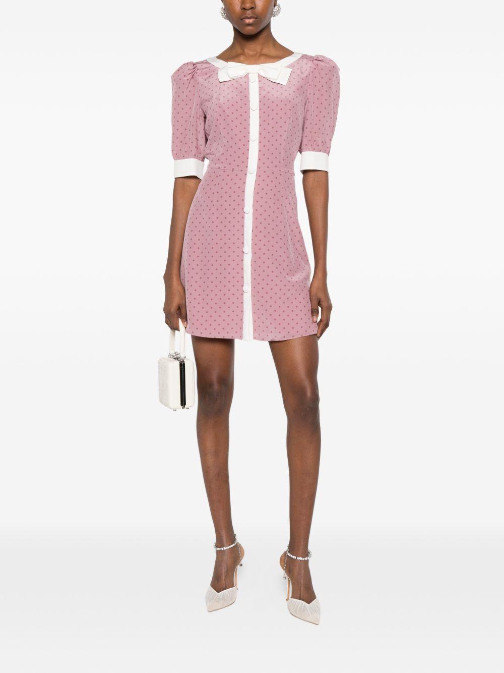 Abito corto con pois in rosa Alessandra Rich - donna 