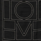 Foulard di seta con monogramma ricamato in nero Toteme - donna 