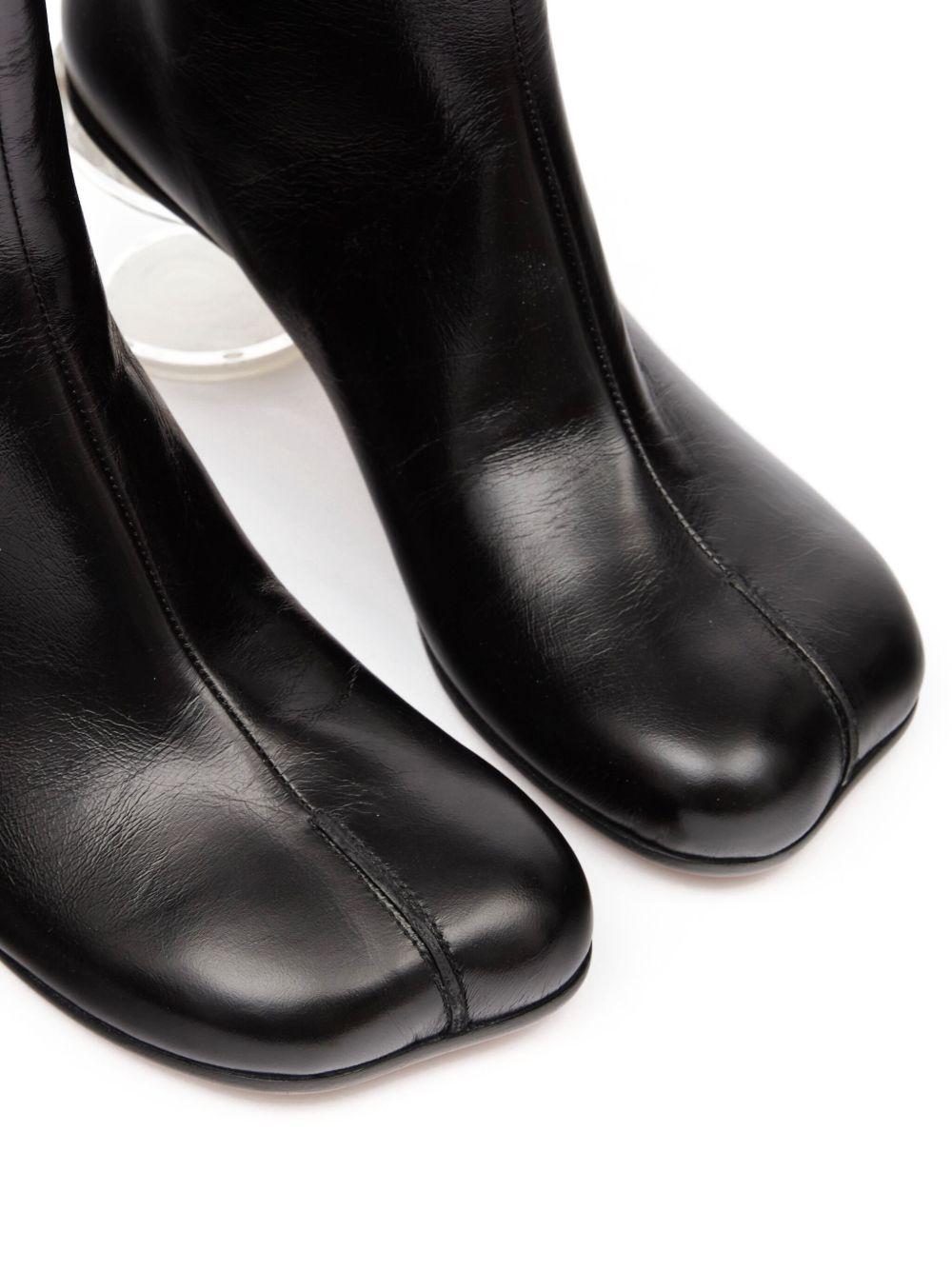 Stivaletti con tacco largo in nero Mm6 maison margiela - donna 