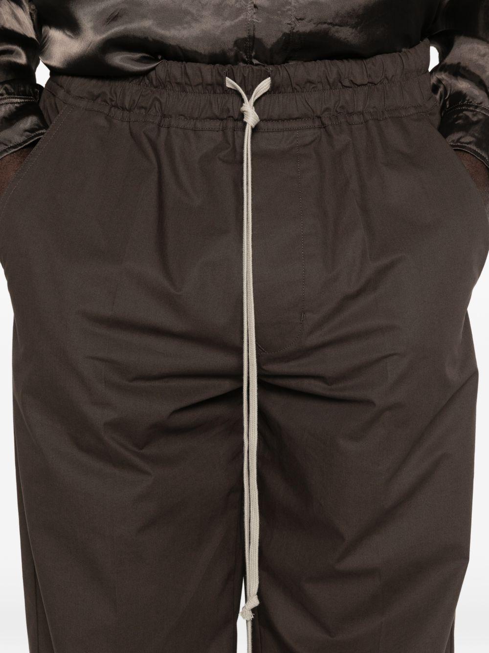 Pantaloni con coulisse dietrich in marrone Rick owens - uomo 