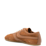 Sneaker in pelle in marrone 