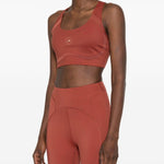 Reggiseno sportivo in rosa cipolla Adidas By Stella Mc Mcartney - donna 