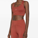 Reggiseno sportivo in rosa cipolla Adidas By Stella Mc Mcartney - donna 
