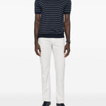 T-shirt a righe in blu Lardini - uomo 