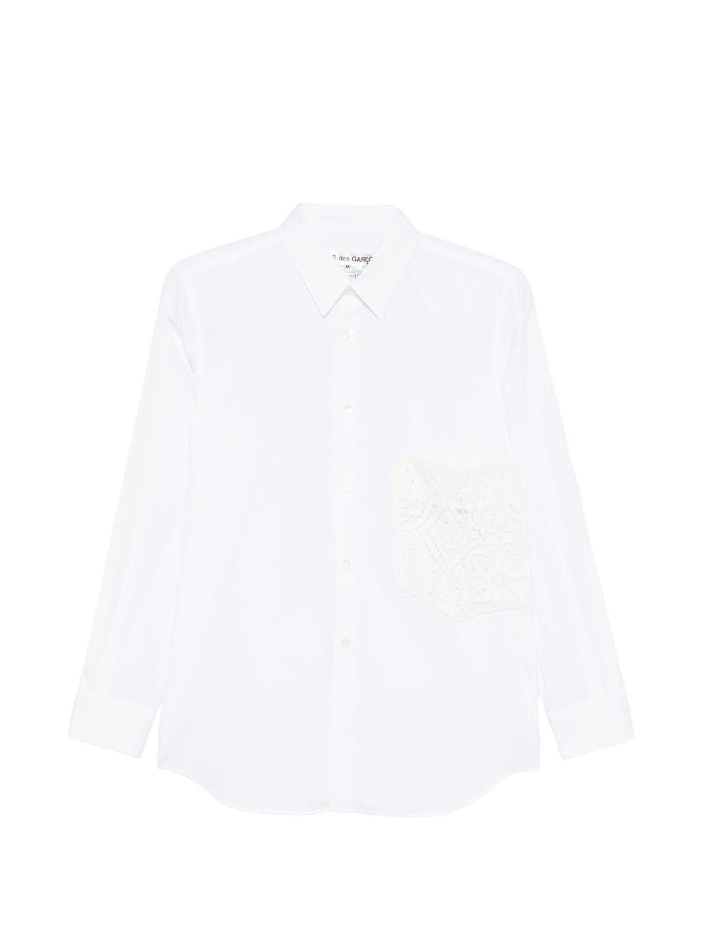 camicia con tasca ricamata in bianco Comme Des Garçons - donna 