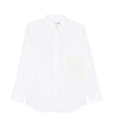 camicia con tasca ricamata in bianco Comme Des Garçons - donna 