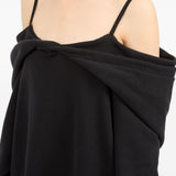 Abito con spalle scoperte in nero Mm6 maison margiela - donna 