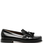 Mocassini in pelle con suola piatta in nero Gh bass - uomo 