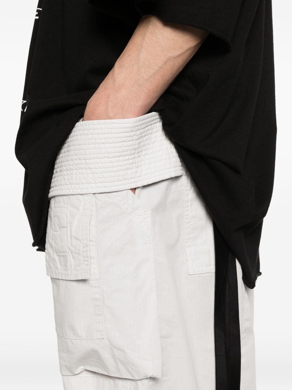 Shorts creatch cargo con coulisse in bianco Rick owens drkshdw - uomo 