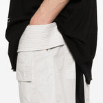 Shorts creatch cargo con coulisse in bianco Rick owens drkshdw - uomo 