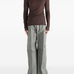 T-shirt a maniche lunghe a costine in marrone Rick owens - uomo 
