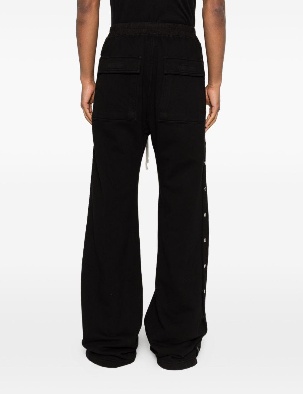 Pantaloni flared con coulisse in nero Rick owens drkshdw - uomo 