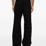 Pantaloni flared con coulisse in nero Rick owens drkshdw - uomo 