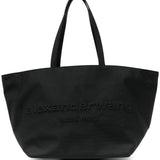 Borsa a spalla Punch con logo goffrato in nero Alexander Wang - donna 