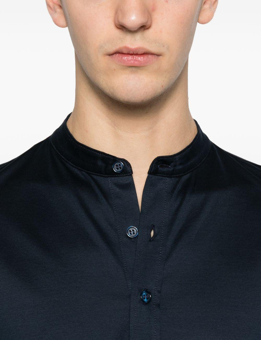 T-shirt a maniche lunghe in blu Tokyo luxury brand - uomo 