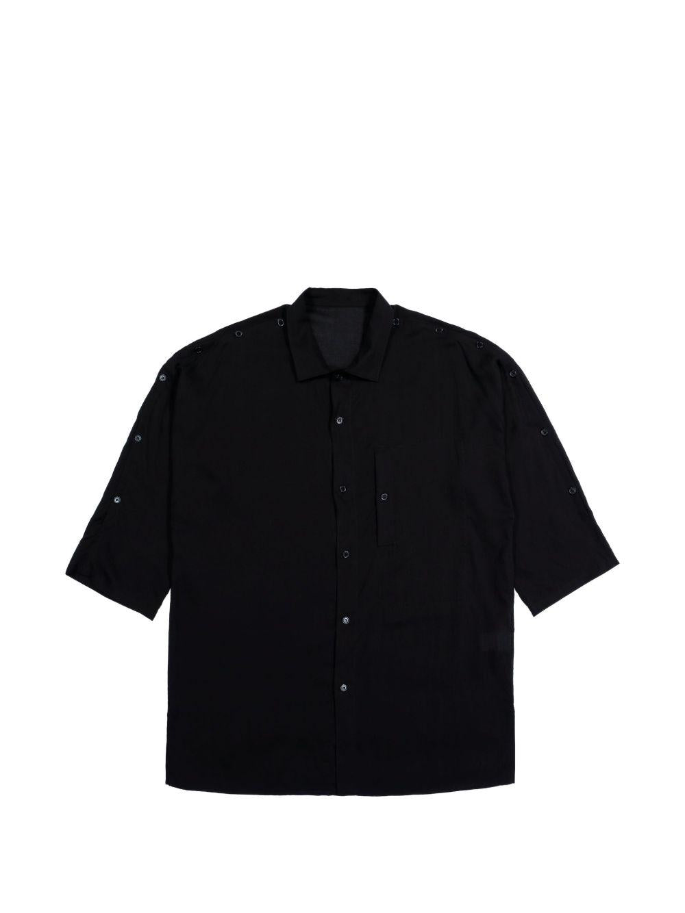 Camicia a maniche corte in nero Yohji yamamoto - uomo 