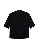 Camicia a maniche corte in nero Yohji yamamoto - uomo 