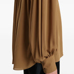 Blusa vali in seta in marrone Khaite - donna 