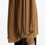 Blusa vali in seta in marrone Khaite - donna 