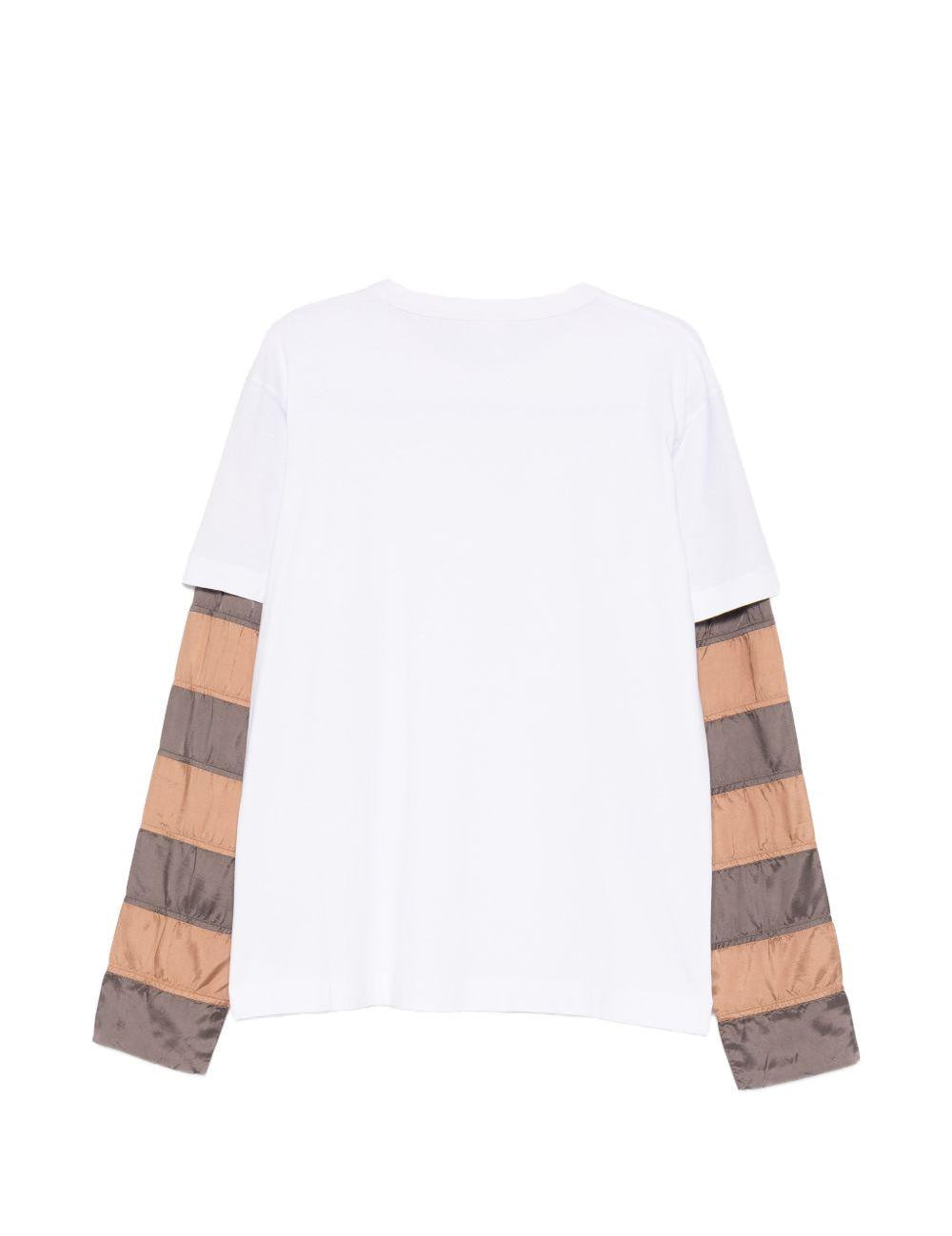 T-shirt a maniche lunghe a righe in bianco Dries van noten - uomo 