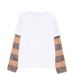 T-shirt a maniche lunghe a righe in bianco Dries van noten - uomo 