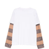 T-shirt a maniche lunghe a righe in bianco Dries van noten - uomo 