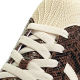 Sneakers superstar stampa animalier in marrone 