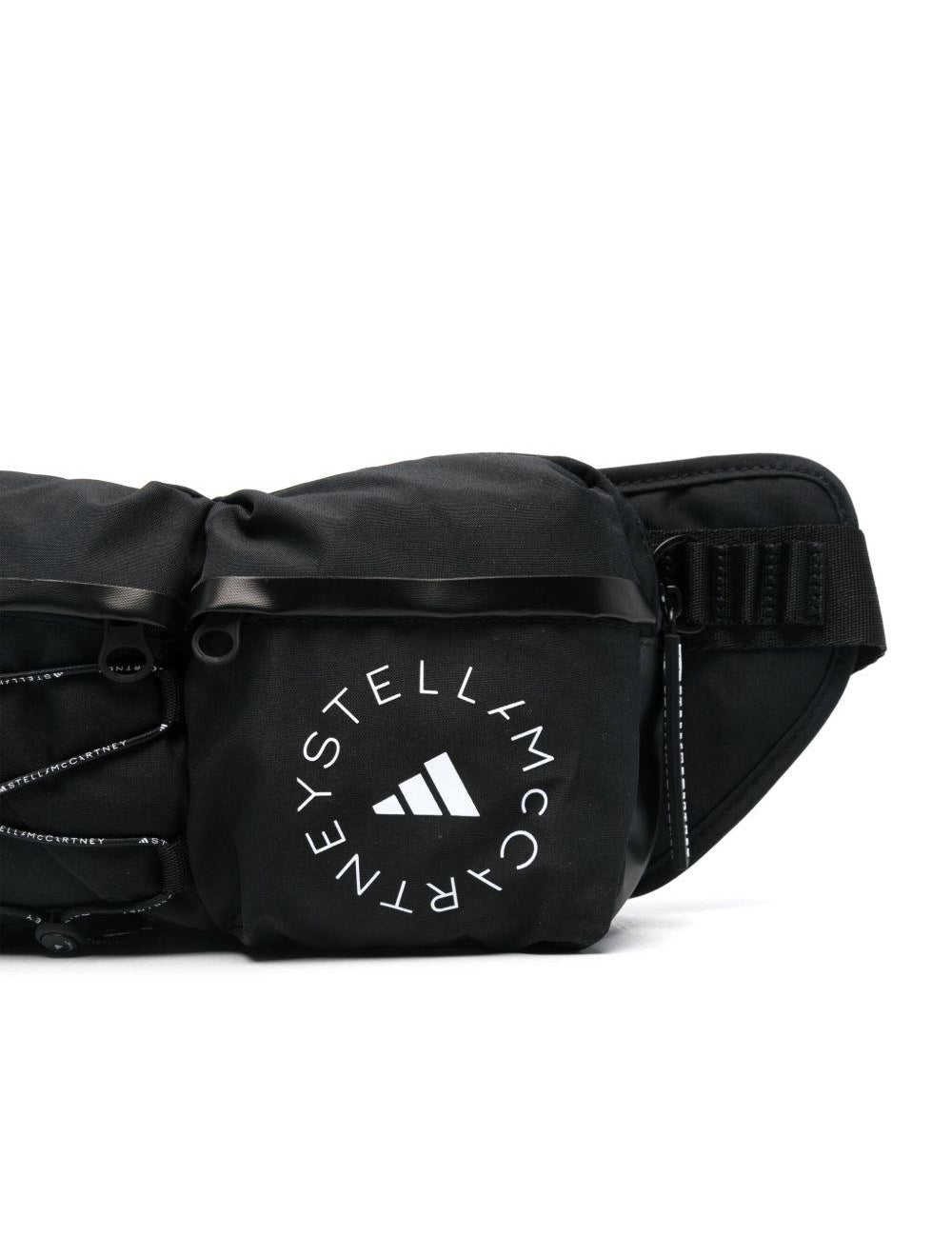 Borsa da marsupio con logo stampato in nero Adidas by stella mc cartney - donna 