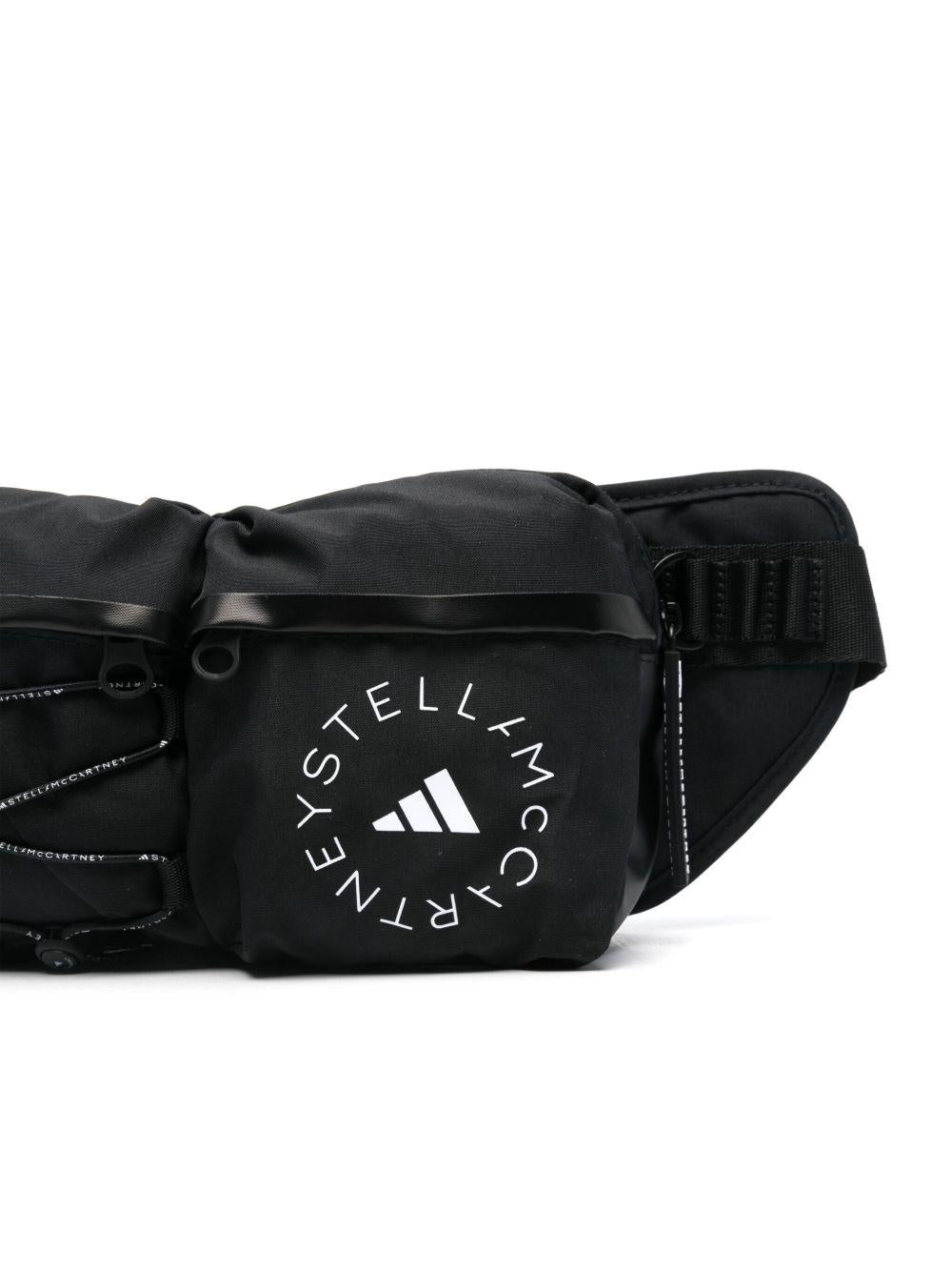 Borsa da marsupio con logo stampato in nero Adidas by stella mc cartney - donna 