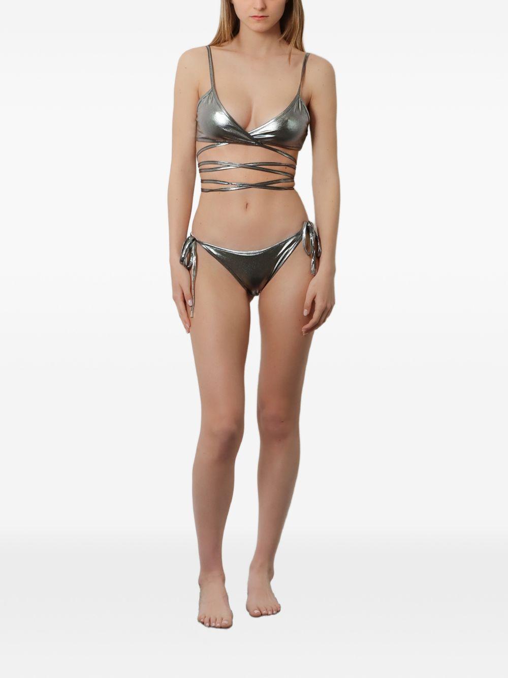 Bikini dark silver the attico - donna 
