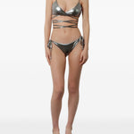 Bikini dark silver the attico - donna 