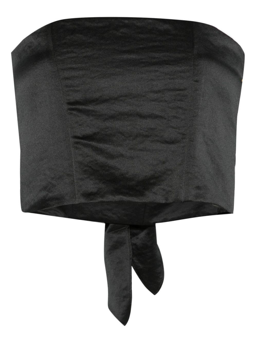 Top corto in nero Forte forte - donna 