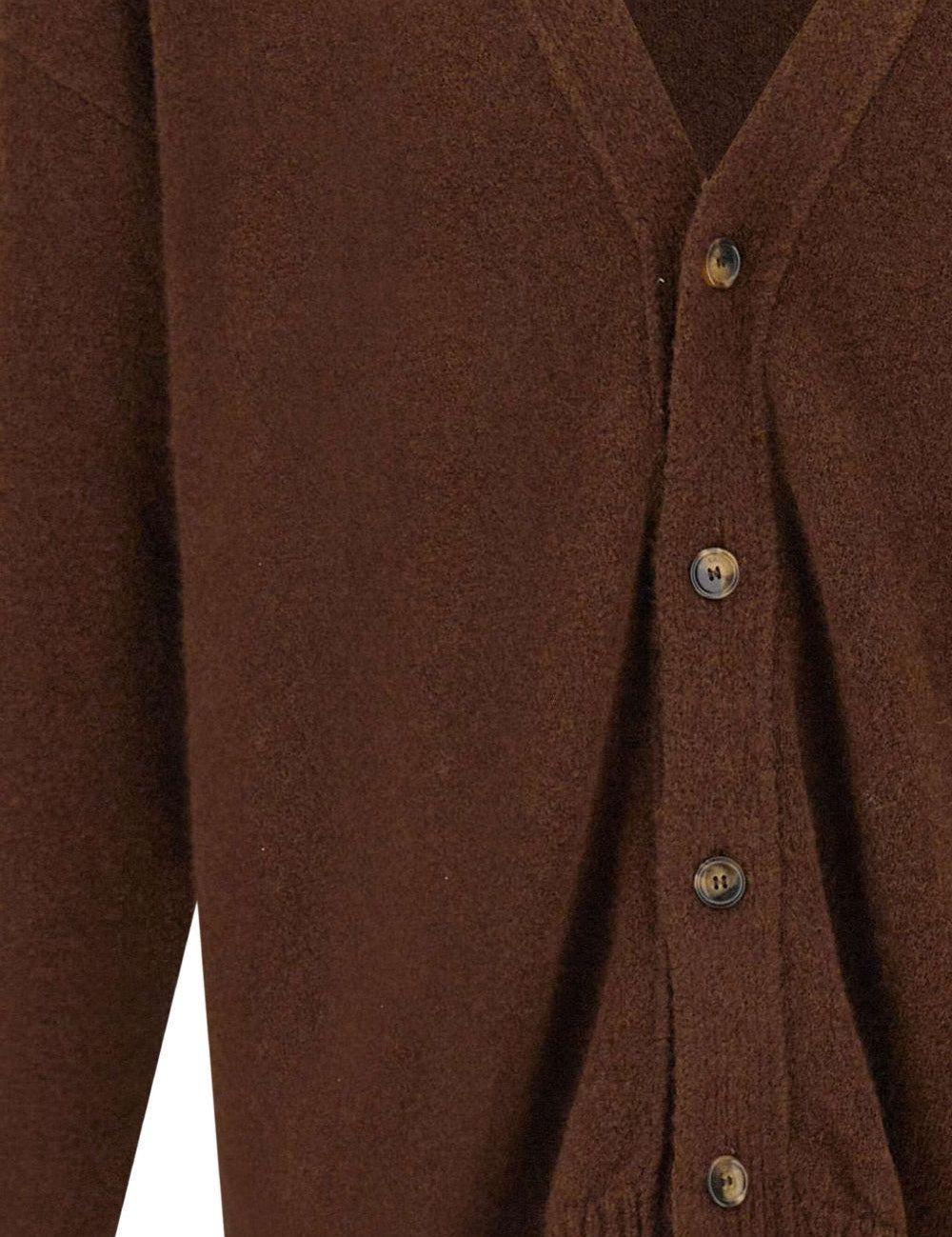 Cardigan a maniche lunghe in marrone Laneus - uomo 