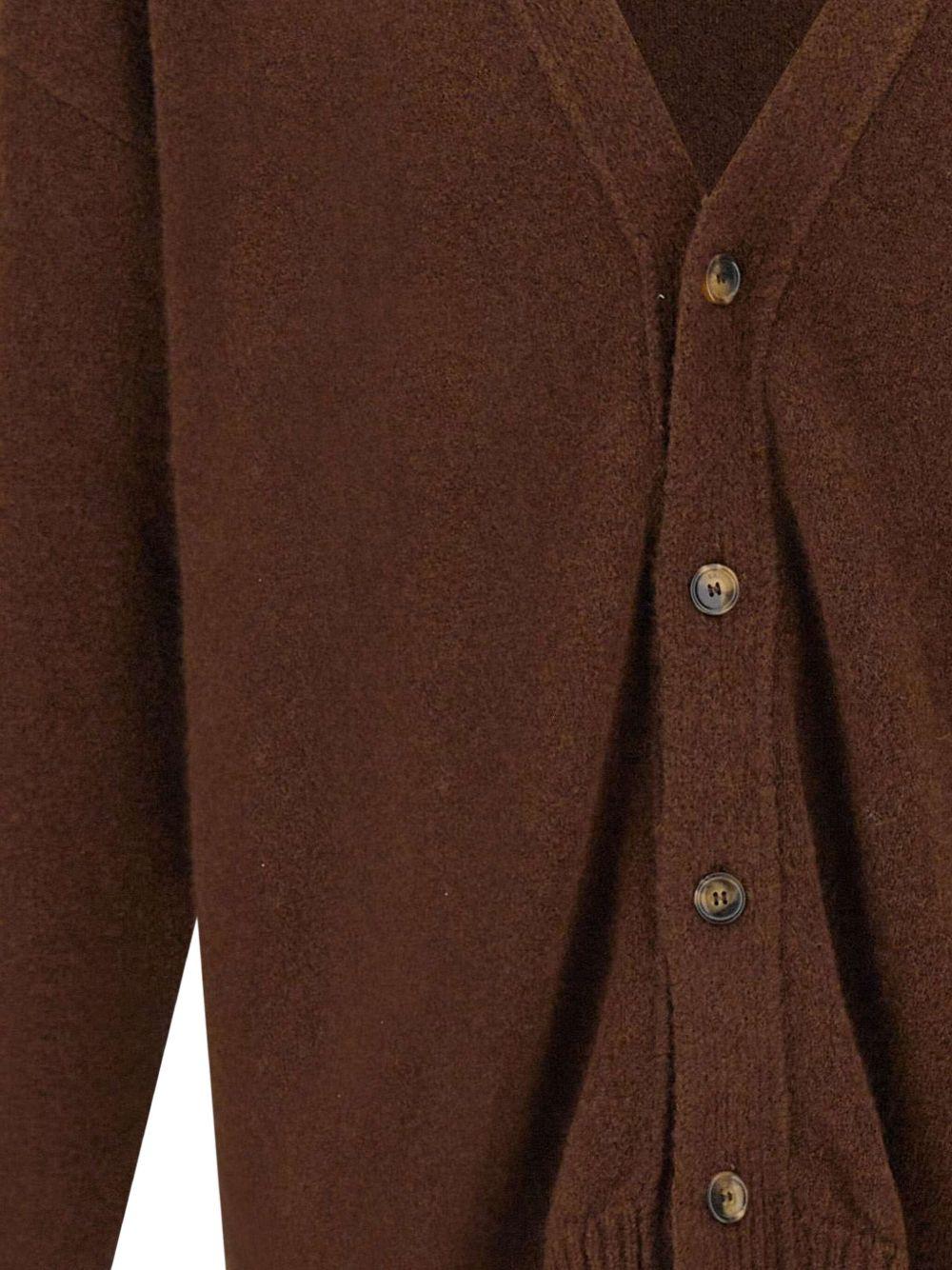 Cardigan a maniche lunghe in marrone Laneus - uomo 