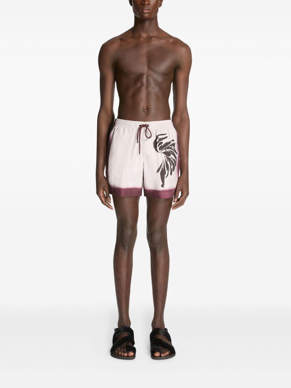 Costume con stampa in borgogna Dries van noten - uomo 