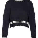 Maglione con effetto consumato in nero Marni - donna 